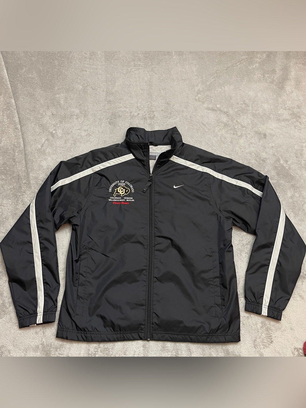 Vintage Colorado Buffalos Jacket Men SM Black NCAA College Nike Windbreaker Y2K
